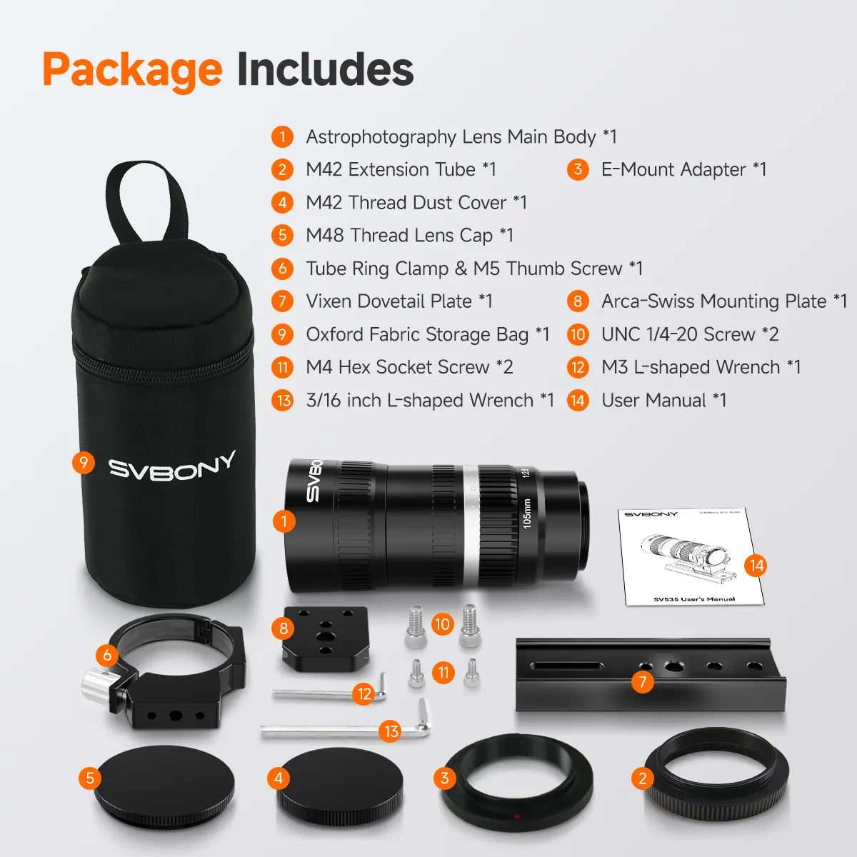 SV535 - 105mm Astro objektiv