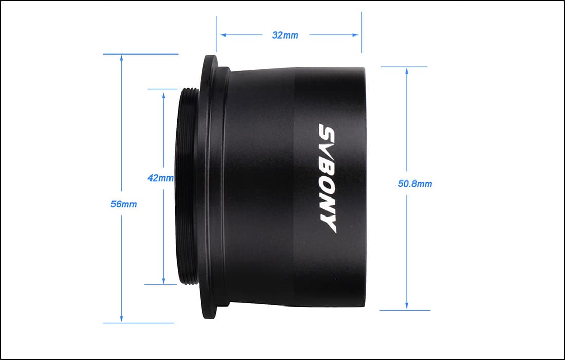 M42-2'' T2-Adapter – For Nikon, Sony, Canon DSLR / Mirrorless