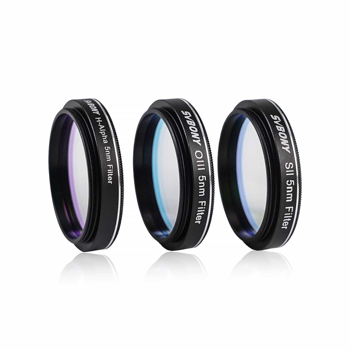 Narrowband Filter sett – H-Alpha, OIII, SII – 1.25" / 2"