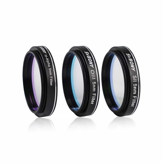 Narrowband Filter sett – H-Alpha, OIII, SII – 1.25" / 2"